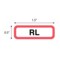 Nevs Position Labels - RL 1/2" x 1-1/2" White w/Red & Black XP-573 - alternate 2